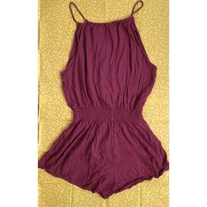 Brandy Melville Burgundy Romper (Size S)